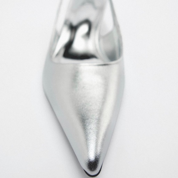 ❌SOLD❌NWT Zara Leather Slingback Shoes Size 7.5(38) - Picture 8 of 10